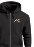 Herren Sweatjacke mit Kapuze Logo Print Berge Wandern Zipjacke Zip-Hoodie  Männer Outdoor Fashion Streetstyle Neverless®preview