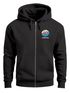 Herren Sweatjacke mit Kapuze Logo-Print Hawaii  Aufdruck Welle Retro Motiv Männer Fashion Streetstyle Neverless®preview