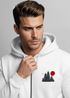 Herren Sweatjacke mit Kapuze Logo Print Wald Zipjacke Zip-Hoodie  Männer Outdoor Fashion Streetstyle Neverless®preview