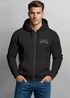 Herren Sweatjacke mit Kapuze Logoprint Mountain Life Pullover Zipjacke Zip-Hoodie Männer Outdoor Streetwear Herren Neverless®preview