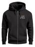 Herren Sweatjacke mit Kapuze Mountain Logo Line Art Aufdruck Zipjacke Zip-Hoodie  Männer Fashion Streetstyle Neverless®preview