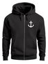 Herren Sweatjacke mit Kapuze Print Aufdruck Anker Zipjacke Zip-Hoodie  Männer Fashion Maritim Streetstyle Neverless®preview
