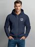 Herren Sweatjacke mit Kapuze Print Drippy Smile Zip-Hoodie Männer Fashion Streetstyle Neverless®preview
