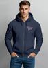 Herren Sweatjacke mit Kapuze Print Norwegen Norway Zipjacke Zip-Hoodie  Männer Skandinavien Streetstyle Neverless®preview