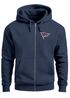 Herren Sweatjacke mit Kapuze Print Norwegen Norway Zipjacke Zip-Hoodie  Männer Skandinavien Streetstyle Neverless®preview