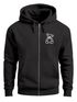 Herren Sweatjacke mit Kapuze Teddy Print Logo Zipjacke Zip-Hoodie  Männer Fashion Streetstyle Neverless®preview