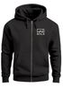Herren Sweatjacke mit Kapuze und Brustlogo Mountain Nature Aufdruck Zipjacke Zip-Hoodie Outdoor Adventure Style Neverless®preview
