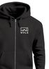 Herren Sweatjacke mit Kapuze und Brustlogo Mountain Nature Aufdruck Zipjacke Zip-Hoodie Outdoor Adventure Style Neverless®preview