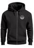 Herren Sweatjacke mit Kapuze Wandern Berge Logo Motiv Zip Hoodie Männer Outdoor Fashion Neverless®preview