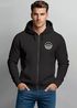 Herren Sweatjacke mit Kapuze Wandern Berge Logo Motiv Zip Hoodie Männer Outdoor Fashion Neverless®preview