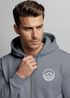 Herren Sweatjacke mit Kapuze Wandern Berge Logo Motiv Zip Hoodie Männer Outdoor Fashion Neverless®preview