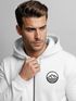 Herren Sweatjacke mit Kapuze Wandern Berge Logo Motiv Zip Hoodie Männer Outdoor Fashion Neverless®preview