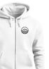 Herren Sweatjacke mit Kapuze Wandern Berge Logo Motiv Zip Hoodie Männer Outdoor Fashion Neverless®preview