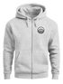 Herren Sweatjacke mit Kapuze Wandern Berge Logo Motiv Zip Hoodie Männer Outdoor Fashion Neverless®preview