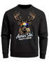 Herren Sweatshirt Après-Ski Party Crew Hirsch Aufdruck Grafik Print Statement Pullover Männer Winter MoonWorks®preview