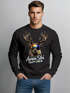 Herren Sweatshirt Après-Ski Party Crew Hirsch Aufdruck Grafik Print Statement Pullover Männer Winter MoonWorks®preview