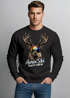 Herren Sweatshirt Après-Ski Party Crew Hirsch Aufdruck Grafik Print Statement Pullover Männer Winter MoonWorks®preview