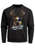 Herren Sweatshirt Après-Ski Party Crew Hirsch Aufdruck Grafik Print Statement Pullover Männer Winter MoonWorks®preview