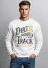 Herren Sweatshirt Dirt Track Biker Retro Vintage Rundhals-Pullover Neverless®preview