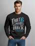 Herren Sweatshirt Dirt Track Biker Retro Vintage Rundhals-Pullover Neverless®preview