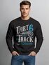 Herren Sweatshirt Dirt Track Biker Retro Vintage Rundhals-Pullover Neverless®preview