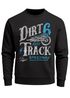 Herren Sweatshirt Dirt Track Biker Retro Vintage Rundhals-Pullover Neverless®preview
