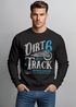 Herren Sweatshirt Dirt Track Biker Retro Vintage Rundhals-Pullover Neverless®preview