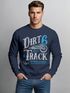 Herren Sweatshirt Dirt Track Biker Retro Vintage Rundhals-Pullover Neverless®preview