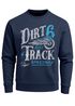 Herren Sweatshirt Dirt Track Biker Retro Vintage Rundhals-Pullover Neverless®preview
