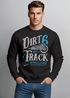 Herren Sweatshirt Dirt Track Biker Retro Vintage Rundhals-Pullover Neverless®preview