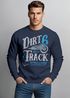 Herren Sweatshirt Dirt Track Biker Retro Vintage Rundhals-Pullover Neverless®preview