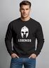 Herren Sweatshirt Legends Sparta Spartaner Helm Pullover Rundhalspullover Männer Neverless®preview
