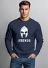 Herren Sweatshirt Legends Sparta Spartaner Helm Pullover Rundhalspullover Männer Neverless®preview