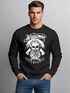 Herren Sweatshirt Lumberjack Woodsman Hipster Bart Skull Totenkopf Pullover Männer Neverless®preview