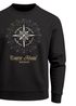 Herren Sweatshirt Pullover Kompass Windrose Navigator Segeln Rundhalspullover Neverless®preview