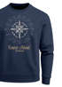 Herren Sweatshirt Pullover Kompass Windrose Navigator Segeln Rundhalspullover Neverless®preview
