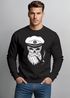 Herren Sweatshirt Totenkopf Kapitän Captain Skull Bard Hipster Seemann Pullover Neverless®preview