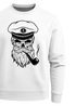 Herren Sweatshirt Totenkopf Kapitän Captain Skull Bard Hipster Seemann Pullover Neverless®preview