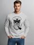 Herren Sweatshirt Totenkopf Kapitän Captain Skull Bard Hipster Seemann Pullover Neverless®preview