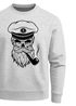 Herren Sweatshirt Totenkopf Kapitän Captain Skull Bard Hipster Seemann Pullover Neverless®preview