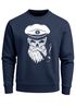 Herren Sweatshirt Totenkopf Kapitän Captain Skull Bard Hipster Seemann Pullover Neverless®preview