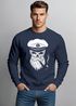 Herren Sweatshirt Totenkopf Kapitän Captain Skull Bard Hipster Seemann Pullover Neverless®preview