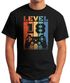 Herren T-Shirt 18 Geburtstag Level Up Pixel Controller Retro Gamer Achtzehn Geschenk Arcade Fun-Shirt Moonworks®preview