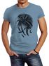 Herren T-Shirt Adler Aufdruck Slim Fit Neverless®preview