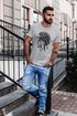 Herren T-Shirt Adler Aufdruck Slim Fit Neverless®preview