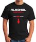 Herren T-Shirt Alkoholkontrolle - Bitte hier blasen lustiges Trink Shirt Saufen Bier Party Moonworks®preview