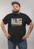 Herren T-Shirt Als Gott mich schuf grinste er Fun-Shirt Spruch Statement Ironie Moonworks®preview