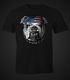 Herren T-Shirt American Bulldog mit USA Flagge Moonworks®preview