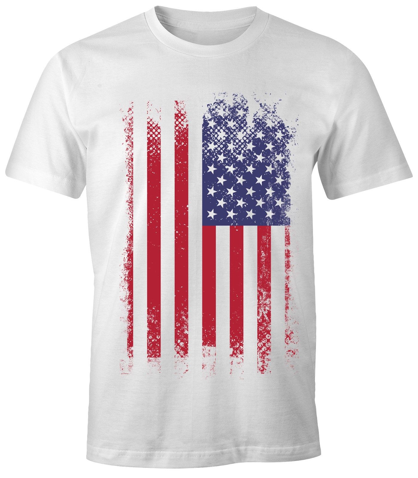 Herren T-Shirt - Amerika Flagge USA  - Comfort Fit MoonWorks®