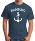 Herren T-Shirt Anker Design Hamburg Moonworks®preview